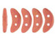 CzechMates Glass 4 x 10mm 2-Hole Pacifica Strawberry Crescent Bead 2.5-Inch Tube