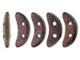 CzechMates Glass 4 x 10mm 2-Hole Polychrome Rose Crescent Bead 2.5-Inch Tube