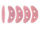 CzechMates Glass 4 x 10mm 2-Hole Matte Coral Pink Crescent Bead 2.5-Inch Tube