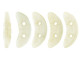 CzechMates Glass, 2-Hole Crescent Beads 10x4.5mm, Opaque Champagne Luster