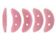CzechMates Glass, 2-Hole Crescent Beads 10x4.5mm, Coral Pink