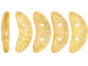 CzechMates Glass 4 x 10mm 2-Hole Honey Shimmer Crescent Bead 2.5-Inch Tube