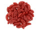 CzechMates Glass, 2-Hole Crescent Beads 10x4.5mm, Matte Opaque Red