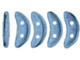 CzechMates Glass 4 x 10mm 2-Hole ColorTrends Saturated Metallic Neutral Gray Crescent Bead 2.5-Inch Tube