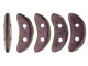 CzechMates Glass 4 x 10mm 2-Hole Polychrome Pink Olive Crescent Bead 2.5-Inch Tube