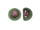 For a magical touch, try these CzechMates Cabochon Beads. These beads feature a round domed shape with a flat back, much like that of a cabochon. Two stringing holes run close to the flat bottom of the dome, so these beads will stand out in your jewelry-making designs. Use them in multi-strand projects or add them to your bead weaving for eye-catching dimensional effects. They'll work nicely with other CzechMates beads. They feature shimmering purple and black tones. 