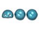 CzechMates 2-Hole 7mm ColorTrends Saturated Metallic Quetzal Green Cabochon Bead 2.5-Inch Tube