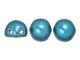 CzechMates 2-Hole 7mm ColorTrends Saturated Metallic Quetzal Green Cabochon Bead 2.5-Inch Tube