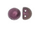 CzechMates Glass, 2-Hole Round Cabochon Beads 7mm Diameter, Pink Olive Polychrome