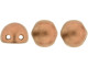 CzechMates Glass, 2-Hole Round Cabochon Beads 7mm Diameter, Matte Metallic Copper