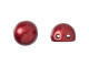 CzechMates 2-Hole 7mm ColorTrends: Saturated Metallic Aurora Red Cabochon Beads 2.5-Inch Tube