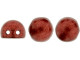 CzechMates 2-Hole 7mm ColorTrends: Saturated Metallic Aurora Red Cabochon Beads 2.5-Inch Tube