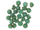 CzechMates Glass, 2-Hole Round Cabochon Beads 7mm Diameter, Opaque Turquoise Picasso
