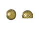 CzechMates 2-Hole 7mm ColorTrends: Saturated Metallic Spicy Mustard Cabochon Beads 2.5-Inch Tube