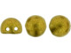 CzechMates 2-Hole 7mm ColorTrends: Saturated Metallic Spicy Mustard Cabochon Beads 2.5-Inch Tube