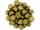 CzechMates 2-Hole 7mm ColorTrends: Saturated Metallic Spicy Mustard Cabochon Beads 2.5-Inch Tube