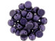CzechMates Glass, 2-Hole Round Cabochon Beads 7mm Diameter, Metallic Purple Suede