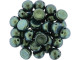 Mesmerizing style fills these CzechMates Cabochon Beads. These beads feature a round domed shape with a flat back, much like that of a cabochon. Two stringing holes run close to the flat bottom of the dome, so these beads will stand out in your jewelry-making designs. Use them in multi-strand projects or add them to your bead weaving for eye-catching dimensional effects. They'll work nicely with other CzechMates beads. They feature shimmering green and blue colors with a subtle metallic effect. 