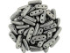 CzechMates 3-Hole 10mm ColorTrends: Saturated Metallic Sharkskin Beam Bead 2.5-Inch Tube