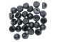 CzechMates Glass, 2-Hole Round Cabochon Beads 7mm Diameter, Hematite