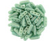 CzechMates Glass, 3-Hole Beam Beads 10x3.5mm, Sueded Gold Turquoise