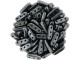 CzechMates Glass, 3-Hole Beam Beads 10x3.5mm, Hematite
