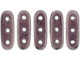 CzechMates 3-Hole 10mm ColorTrends: Saturated Metallic Dusty Cedar Beam Bead 2.5-Inch Tube