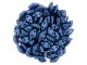 CzechMates Glass, 2-Hole Diamond Beads 4x6mm, 8 Grams, Metallic Suede Blue