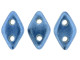 CzechMates Diamond 4 x 6mm ColorTrends Saturated Metallic Little Boy Blue Czech Glass 2-Hole Beads, 2.5-Inch Tube