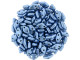 CzechMates Diamond 4 x 6mm ColorTrends Saturated Metallic Little Boy Blue Czech Glass 2-Hole Beads, 2.5-Inch Tube