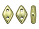 CzechMates Diamond 4 x 6mm ColorTrends Saturated Metallic Limelight Czech Glass 2-Hole Bead 2.5-Inch Tube