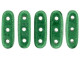 CzechMates 3-Hole 10mm ColorTrends: Saturated Metallic Lush Meadow Beam Bead 2.5-Inch Tube