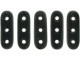 CzechMates Glass, 3-Hole Beam Beads 10x3.5mm, Matte Jet