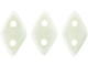 Put bright touches in your style with these CzechMates Diamond Beads. These pressed glass beads are similar to the CzechMates Triangle bead, with two holes on the flat side. Like other CzechMates shapes, these Diamond Beads share the same hole spacing and are perfect for using with other CzechMates beads. The Diamond Bead works well for dimensional projects and also as an angled spacer. Use them in your bead weaving and stringing projects for unforgettable style. They feature white color with a lustrous shine. 