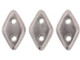 CzechMates Diamond 4 x 6mm ColorTrends Saturated Metallic Almost Mauve Czech Glass 2-Hole Beads, 2.5-Inch Tube