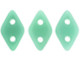 CzechMates Glass, 2-Hole Diamond Beads 4x6mm, 8 Grams, Turquoise