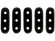 CzechMates Glass, 3-Hole Beam Beads 10x3.5mm, Jet Black