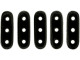 CzechMates Glass, 3-Hole Beam Beads 10x3.5mm, Jet Black