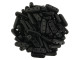 CzechMates Glass, 3-Hole Beam Beads 10x3.5mm, Jet Black