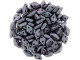 CzechMates Glass, 2-Hole Diamond Beads 4x6mm, 8 Grams, Polychrome Orchid Aqua