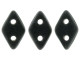 CzechMates Glass, 2-Hole Diamond Beads 4x6mm, 8 Grams, Matte Jet
