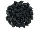 CzechMates Glass, 2-Hole Diamond Beads 4x6mm, 8 Grams, Matte Jet