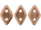 CzechMates Glass, 2-Hole Diamond Beads 4x6mm, 8 Grams, Matte Metallic Copper