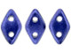 CzechMates Diamond 4 x 6mm ColorTrends Saturated Metallic Ultra Violet Czech Glass 2-Hole Beads, 2.5-Inch Tube