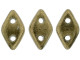 CzechMates Diamond 4 x 6mm ColorTrends Saturated Metallic Emperador Czech Glass 2-Hole Beads, 2.5-Inch Tube