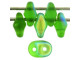 Matubo SuperDuo 2 x 5mm Green AB Matte 2-Hole Seed Bead 2.5-Inch Tube
