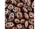 Matubo SuperDuo 2 x 5mm Umber Luster 2-Hole Seed Bead 2.5-Inch Tube