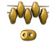 Matubo SuperDuo 2 x 5mm Matte Metallic Aztec Gold 2-Hole Seed Bead 2.5-Inch Tube