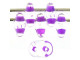 Matubo SuperDuo 2 x 5mm Light Purple-Lined Crystal 2-Hole Seed Bead 2.5-Inch Tube