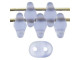 Matubo SuperDuo 2 x 5mm Matte - Lt Tanzanite 2-Hole Seed Bead 2.5-Inch Tube